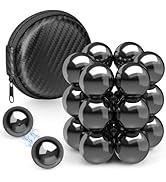 22PCS Round Magnet Stones Fidget Toy Magnet Science Kit for Adults, Stress Relief Large Hematite ...