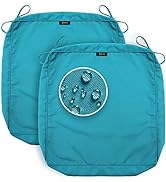 SUNROX FadeShield Outdoor Cushion Covers Replacement 24x24x4 Inch, Set of 2, Water-, Stain-, UV F...