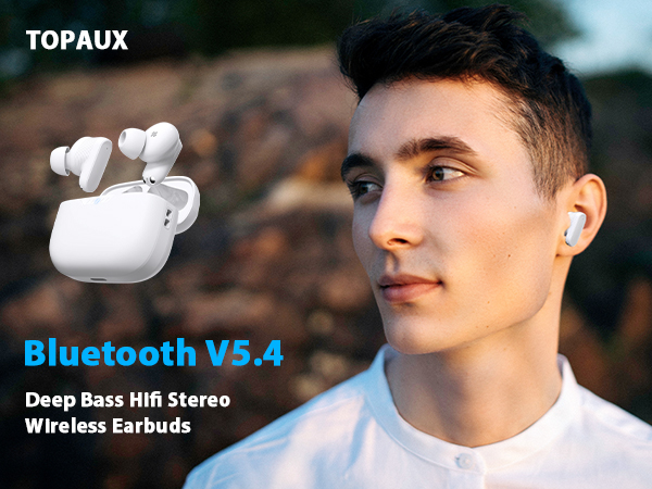 Wireless Earbuds Bluetooth 5.4 Headset HiFi Bass Stereo Noise Canceling in-Ear Headphone for iPhone