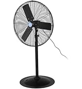 iLiving ILG8P30-72 Commercial Pedestal Floor Fan, 30-Inch, Industrial Heavy Duty Floor Standing F...