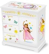 Giggle & Honey Unicorn Musical Jewelry Box for Girls - Kids Music Box with Drawers, Unicorn Gifts...