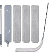 IVYROLL Skinny Duster with Extension Pole for Under Furniture | Under Appliance Cleaning Tool wit...