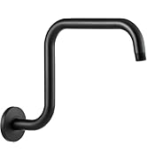 Mikikit Shower Head Extension Arm, Stainless Steel S Shape Shower Extension Arm, Shower Head Exte...