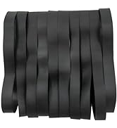Tactical Rubber Bands Size #107 (7'' x 3/5''), 20 Pcs Black Thick Extra Large Ultra Wide Strong H...