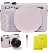 Case for Canon G7 X Mark II Camera, Soft Silicone Protective Case with Improved Down-Open Design,...