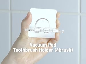 DeHUB Vacuum Pad Toothbrush Holder (2brush) VTB2-CC60