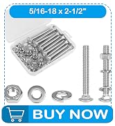 Yinpecly 10 Sets 5/16-18 x 2-1/2