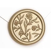 UNIQOOO Wax Seal Stickers - 3D Floral Wedding Invitation Envelope Seal Sticker, 50 Pcs Self- Adhe...