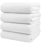 HOMEXCEL Bath Towel Set Pack of 4, Microfiber Ultra Soft Highly Absorbent Bath Towel, Lightweight...