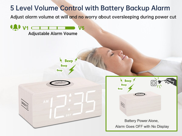 battery backup alarm clock