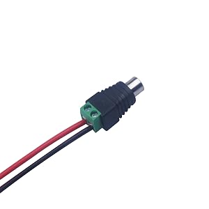 RCA adapter for speaker wire