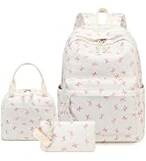 LEDAOU Kids Backpack for Girls Backpacks with Lunch Box, Lightweight Bookbag Set Elementary Middl...