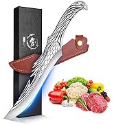ROCOCO Feather Viking Boning Knife - Unique Eagle Style Meat Cutting Deboning Slicing Fillet Cutt...