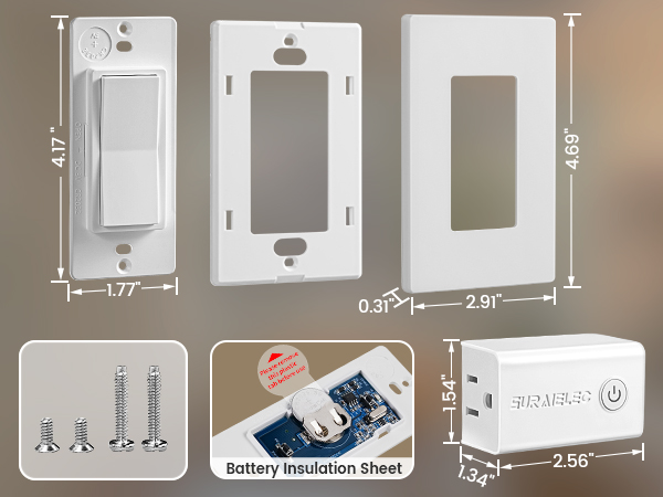 wireless light switch and receiver kit