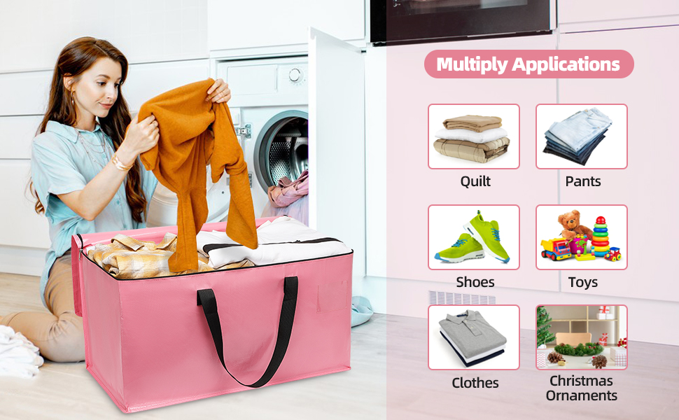 Pink moving bags a+