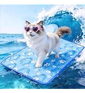 Prisay Cooling Mat for Dogs, Cooling Cat Mat for Indoor & Outdoor, Q-Max>0.5, Machine Washable No...