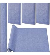 CRASPIRE 51 x 11.8 Book Cloth Blue for Books Binding Fabric Surface Paper Backed Bookcover Densel...
