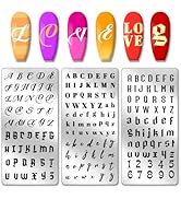 PH PandaHall 3PCS English Letter Nail Stamp Plate Personalized Letter Print Nail Stencils Stainle...