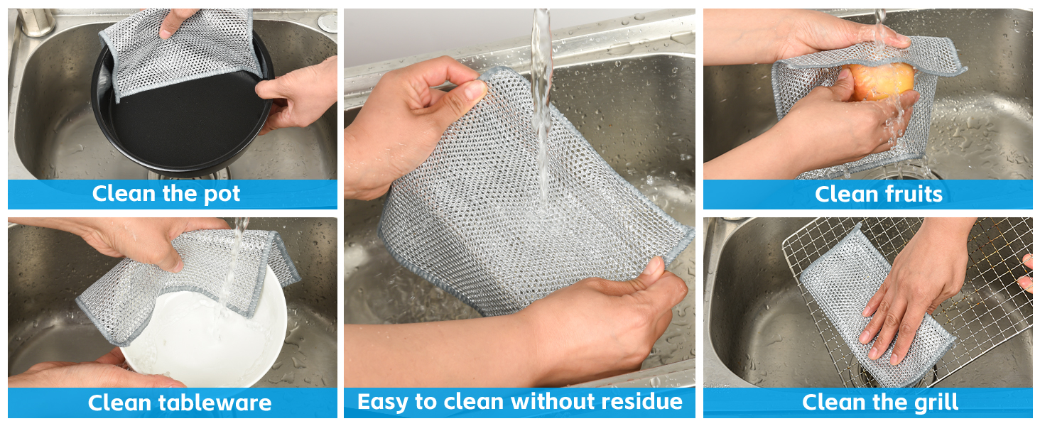 silver mesh dish cloth