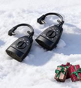 DEWENWILS Outdoor Timer Outlet Waterproof, Heavy Duty Outdoor Light Timer with Dusk to Dawn Senso...