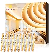 EMITEVER COB LED Strip Lights Warm White, 24V 2700K Tape Light Premium High Density, 300+Lumens/f...