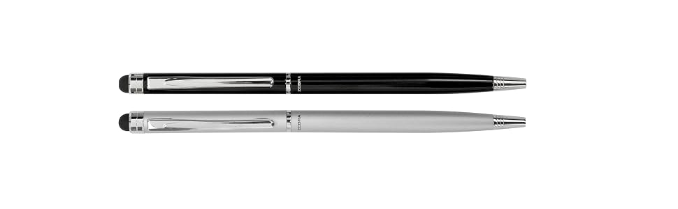 screen and paper friendly pens,zebra multifunction pens, 2 available barrel colors,stylus pen