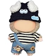 CPCOIN Doll Accessories 3 Piece Handcrafted 17cm Doll Clothes Set Fashion Designer Stripes Overal...