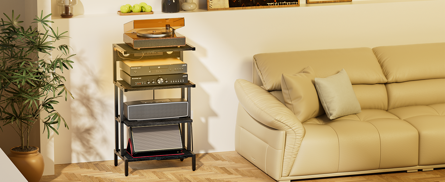 Wooden Stereo Stand for DVD Player, TV Box