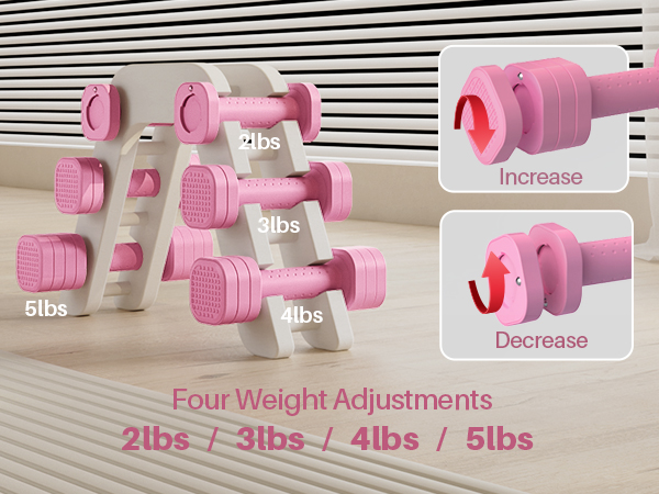 Adjustable Dumbbell Set of 2 Adjustable Weights Dumbbells Set Free Weights Dumbbells Set for Women
