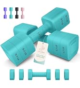 Adjustable Dumbbell Set of 2, 2.2-20LB Adjustable Weight Set, 3 in 1 Free Weights Dumbbells Set f...