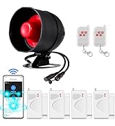 WiFi Alarm Home Security System, Wireless Alarm System with Loud 120dB Window Door Alarms Sensor,...