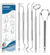 7pcs Dental Tools, Dental Pick Teeth Cleaning Tools Hygiene Kit, Professional Stainless Steel Too...