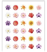 PRESSINART 2400Pcs 80 Sheets Floral Planner Stickers 0.5 Inch Mini Calendar Sticker Cute Small Fl...