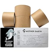 MOTHER EARTH Kraft Paper Tape 2.8" x 44 yds (132ft) for Packaging & Masking | Easy-to-Tear & Writ...