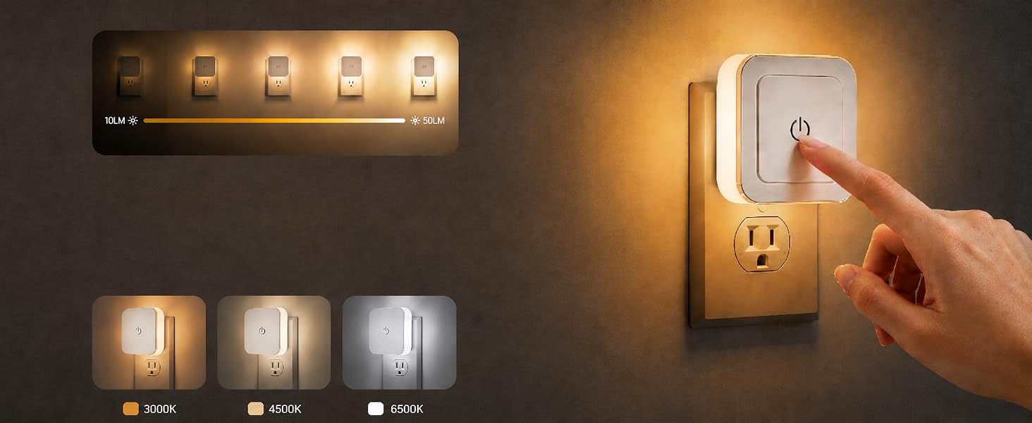 Manual Touch Control night light