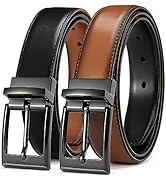 CHAOREN Reversible Belt Men 1 Piece - 1.25" Leather Dress Belt - Trim to Fit for Elegant Style