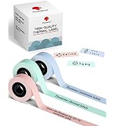 Phomemo Continuous Labels,D30 Label Maker Tape,Durable Printed Non-Precut Label for Daycare,Name,...