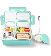 MICEBAY 36-oz Lunch Box Containers Stainless Steel Bento Box for Adults with 4-Compartment Snack ...