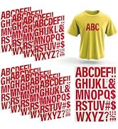 CXWLJL 10 Sheets Iron on Letters for Clothing Heat Transfer Vinyl Iron on Letters for DIY T-Shirt...