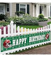 Football Happy Birthday Banner Huge Rugby Banner Decorations Giant Birthday Party Supplies Fence ...