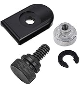 Amazicha Black Stainless Steel Seat Bolt Nut Tab Screw Mount Knob Cover Compatible for Harley Dav...