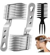 Blend Friend Fade Comb Set 3PC Self Hair Cutting Tools for Men & Boys Grey | Professional Barber ...