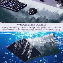 Large Elongated Gaming Mouse Pad With Stitched Edges