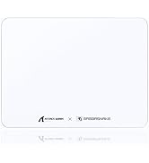 ATTACK SHARK CM05SE Tempered Glass Mouse Pad, 9H Hardness Anti-Scratch, Nano Etched Ultra-Smooth ...