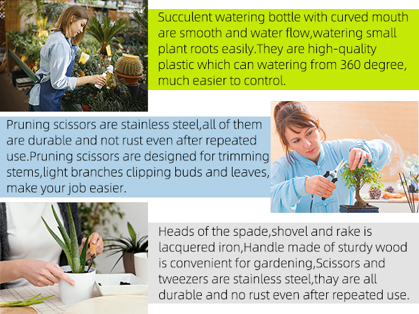 This mini garden tools kit is a thoughtful gift for woman and man who love gardening