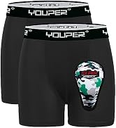 Youper Youth Brief w/Soft Athletic Cup, Boys Underwear w/Baseball Cup (2-Pack)
