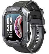 PASNEW Smart Watches for Men,IP68 Waterproof Military Grade Bluetooth Call,Sports, Pedometer,Heal...