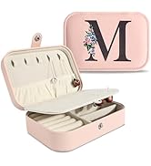 2025 Personalized Travel Jewelry Box, PU Leather Travel Portable Case with Double Layer