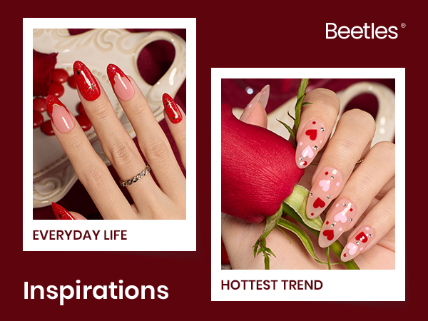 Beetles Red Gel Polish Set
