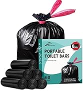 Ann Katy Portable Toilet Bags,Drawstring Camping Toilet Bags Toilet Trash Bags Leak-Proof, Waste ...